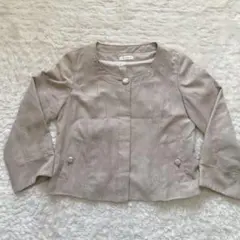 ♡a.v.v standard♡スウェードノーカラージャケット S 毛98%