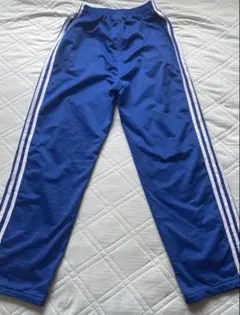 90s adidas トラックパンツ　ブルー　希少カラー　ストレート