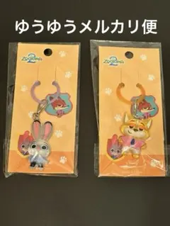 ディズニー めじるしミニチャーム ズートピア2 ニック ジュディ 2個セット