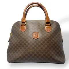 美品　CELINE　ハンドバッグ　ブラウン　マカダム柄