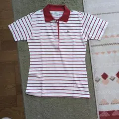 LACOSTE ストライプ ポロシャツ 半袖