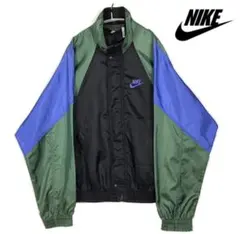 NIKE ナイロンジャケット スウォッシュロゴ マルチカラー 古着
