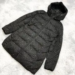 UNIQLO ユニクロ ダウンジャケット フード着脱可 レオパード柄 Mサイズのサムネイル