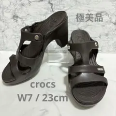 極美品 クロックス廃盤 完売品 希少 サイプラス サンダルヒールW7 23cm