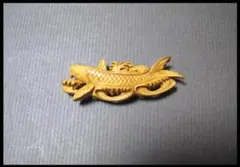 田村達之亮作　木彫り　鯉　置物　インテリア　アンティーク　年代物　飾り 田村達之亮作 木彫り 鯉 置物 インテリア アンティーク 年代物 飾り