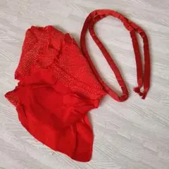 子供 帯揚げ 帯締め セット正絹 赤色 七五三