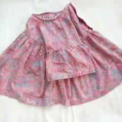 【中古品90サイズ】ハンドメイド　ポワン袖のチュニック　ピンク