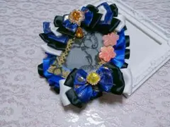 B8 硬質ケース デコ 痛トレカケース リボン メガネ 眼鏡 桜 和風 青 黒