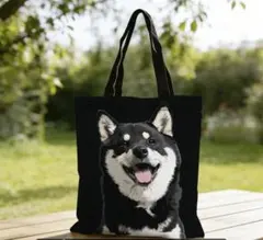 黒柴 トートバッグ 犬雑貨のサムネイル