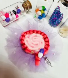腸 ブローチ 羊毛フェルト ハンドメイド 薬