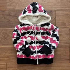ハート柄フリースアウター 90cm
