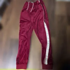 ZARA ベロア ジョガーパンツ ボルドー サイドライン