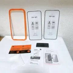 12 ガラス フィルム iPhone14 Pro Max 保護 セット ガイド枠