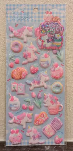 【正規品・新品・未開封】ユニコーン スイーツ シール　いちごのかおりつき