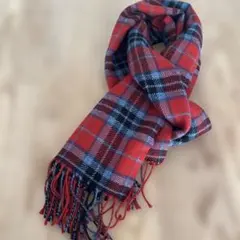 UNIQLO チェック柄 マフラー レッド