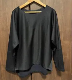 GALLORIA イトーヨーカドー　長袖トップス　ブラウス　ダークネイビー