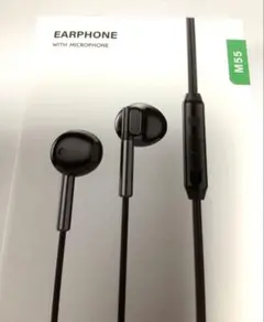 有線イヤホン マイク付き M55 ホワイト 3.5mm Web会議 ゲーム