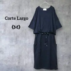 Corte Largo 異素材 ドッキングワンピース M ウエストゴムのサムネイル