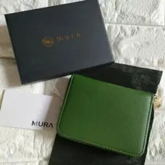 【 MURA 】リサイクルPUレザー じゃばら式 レディース 二つ折り ミニ財布