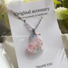 桜舞う♡レジンネックレス