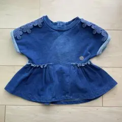 ブリーズ　デニム　花柄　チュニック　トップス