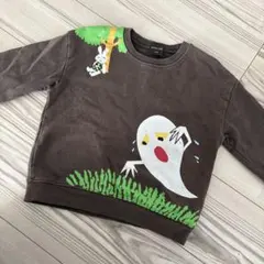 ねないこだれだ　おばけとウサギのプリント トレーナー