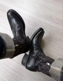 Flame Western zip-up boots ブーツ - メルカリ