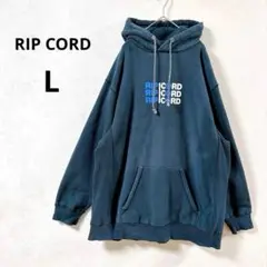 【希少】 RIP CORD ビッグパーカー ビッグプリント メンズ L 紺