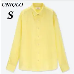 ユニクロ　プレミアムリネンシャツ　羽織り　パステル　ミニマル　秋服