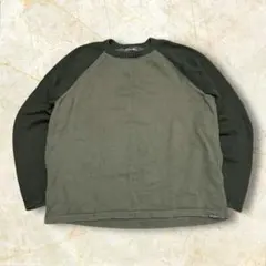 k*a様 10s エディーバウアー 前V コットンニット USメンズ 肉厚グリー