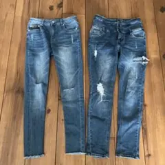 INGNI ダメージ加工 スキニージーンズ　未使用　2本セット　フリーサイズ