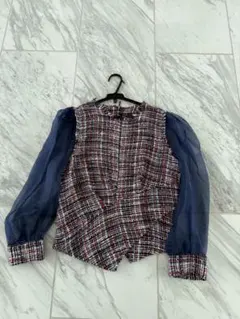 ZARA ツイードブラウス