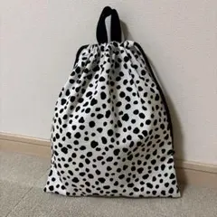 핸드메이드 ☆ 애니멀 패턴 체육복 갈아입을 수 있는 드로우스트링 백 달마시안