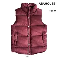 アバハウス ABAHOUSE ワインレッド ダウンベスト サイズ2 美品　D19のサムネイル
