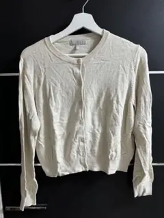 H&M アイボリー 長袖カーディガン