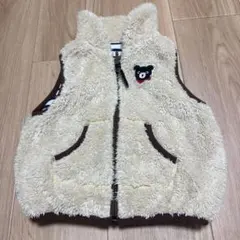 ベビー フリース ベスト クマモチーフ
