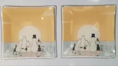 ムーミン ガラス製プレート 2枚セット　一番くじ　 ムーミン