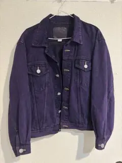紫 デニムジャケット Gジャン M 春秋