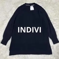 【新品】洗える♡ INDIVI インディヴィ Vネック ニット 長袖 チュニック