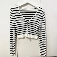 リブニット カーディガン