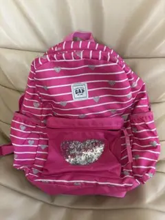 GAP ピンク ストライプ ハート リュック