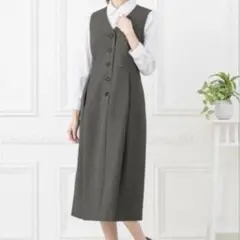 マタニティ　ワンピース　事務服　グレー