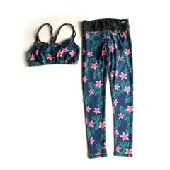 極美品 SPOUT スポウト フラワープリント ヨガウェア M