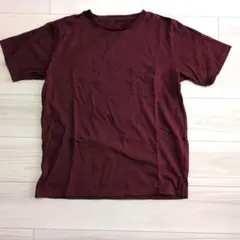 【新品未使用】メンズ Tシャツ エンジ色 ボルドーのサムネイル