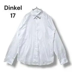 ディンケル　ブラウス　長袖シャツ　１７　白　ストライプ　シンプル