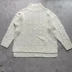 【ショコラフィネローブ】chocol raffine ケーブル編み ハイネック
