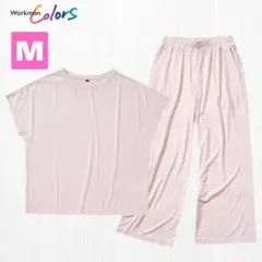 ワークマン ピンク×ピンクハート柄 Mサイズ シン・呼吸するパジャマ上下セットのサムネイル
