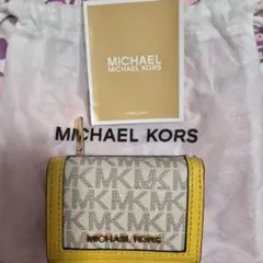 MICHAEL KORS 三つ折り財布 イエロー/ホワイト