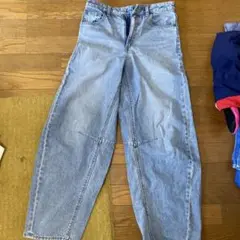 GU バレルレッグジーンズ、ブルーMサイズ　63ブルー
