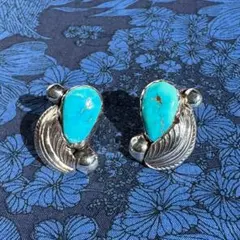 1990's ヴィンテージ　ターコイズ　ピアス　ズニ族　インディアンジュエリー